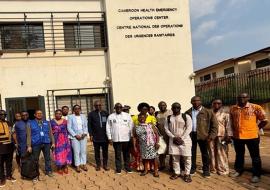 Group photograph of participants during the inaugural Health Cluster meeting at the CCOUSP, marking a key milestone in the transition process