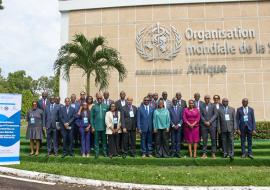 WHO AFRO team and Senior Government officials