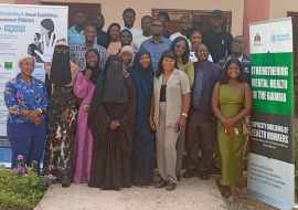 Healthcare workers from across The Gambia attend WHO-supported training to expand access to mental health care.