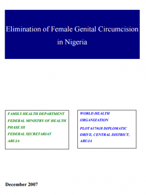 Elimination of Female Genital Circumcision in Nigeria
