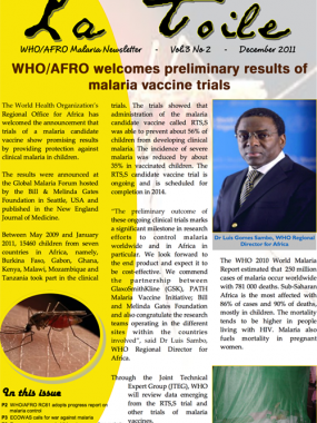 La Toile: WHO/AFRO Malaria Newsletter Vol. 3, No. 2 cover