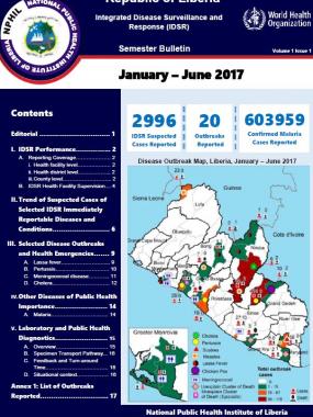 Liberia Integrated Disease Surveillance and Response (IDSR) Semester Bulletin: Jan-June 2017