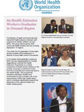 WHO Namibia August 2017 Newsletter: Vol 1, Issue 4 