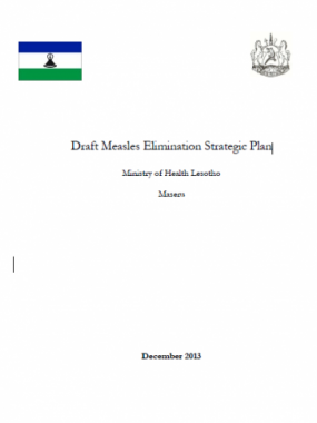 DRAFT-Lesotho Measles Elimination strategic plan WHO Lesotho