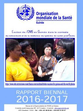 Page de Garde du Rapport Biennal 2016-2017 du Bureau OMS Guinée