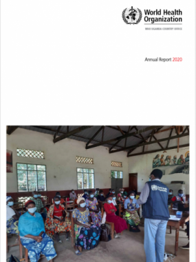 Cover page of the 2020 Annual report for WHO in Uganda