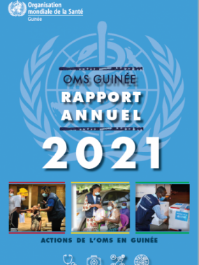 Page d'accueil du rapport annuel OMS Guinée