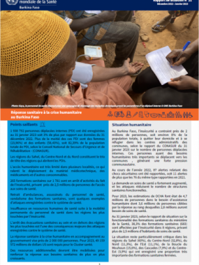 Cover SitRep OMS Burkina Dec 22 - Jan 23