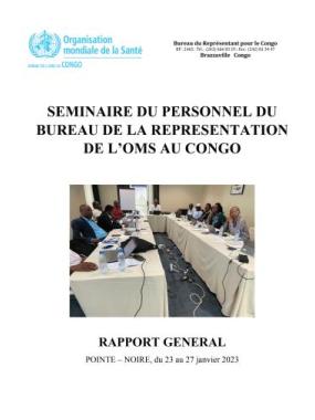 Séminaire du Personnel du Bureau de la Représentation de l'OMS au Congo