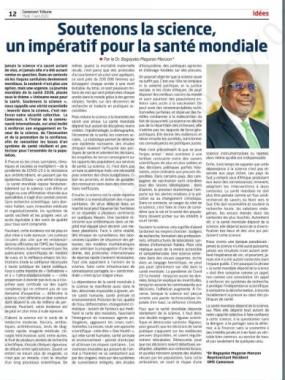 Soutenons la science, un impératif pour la santé mondiale.