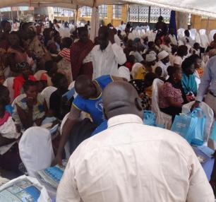 A cross section of the community members atteding the launch of the AVW in Juba A cross section of the community members atteding the launch of the AVW in Juba
