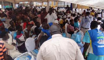 A cross section of the community members atteding the launch of the AVW in Juba