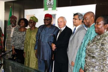 Across section of members of International and National Certification Team during a meeting with the Honourable Minister of Health, Prof. Onyenuchi Chukwu in Abuja recently