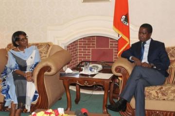 Dr Moeti discusses WHO support with Zambia’s President Lungu