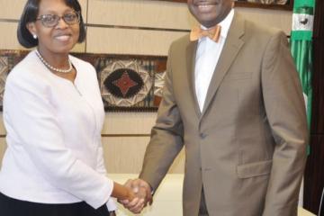 Dr Moeti, WHO Regional Director for Africa and Dr Adesina, President of the African Development Bank