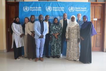 WHO Tanzania AMR and Ministry of Health Zanzaibar teams during  AMR surveillance and reporting  