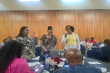 Moderated discussion during the workshop