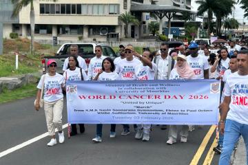WHO joins the Ministry of Health and Wellness in the Sensitization March against cancer