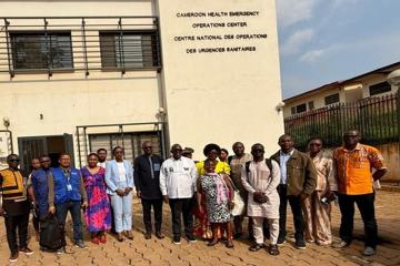 Group photograph of participants during the inaugural Health Cluster meeting at the CCOUSP, marking a key milestone in the transition process
