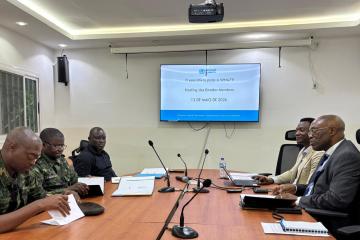 Representatives from WHO and the Ministry of Public Health during preparatory discussions for WHA79.