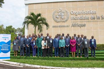 WHO AFRO team and Senior Government officials