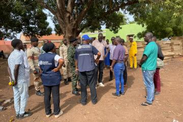 WHO, government authorities and partners during a field visit in Guinea-Bissau.