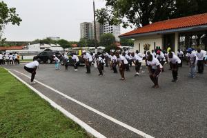 WHO staff participate in health walk in Accra Ghana