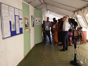 Representatives from the Government of Sierra Leone, WHO, SLAES, partners and the hospital attended the ceremony at Lungi