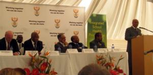 President Zuma launches the Integrated School Health Programme attended by among others Senior Government Officials, Executive Mayor of Tshwane, Ambassador of the European and Associations of School Governing Bodies