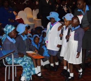 Eastview nursery school performing a play about immunization
