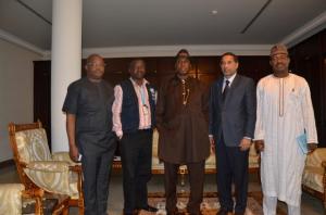 Governor Amaechi (centre), WR, Dr. Vaz (2nd right) and other EOC members at the Rivers Government House
