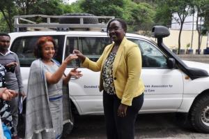 WHO donates a vehicle to Ethiopian Midwives Association.