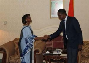 President Lungu of Zambia welcomes Dr Moeti