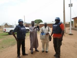 WHO personnel on supervision in Hong LGA
