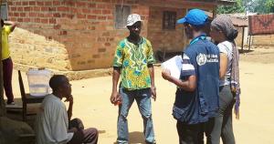 Door-to-door health monitoring visits are conducted in Koropara, Guinea WHO Guinea/Lancei Touré