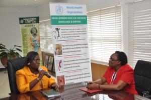 Chief (Mrs) Yetunde Onanuga (left) and Dr Mejebi Philips