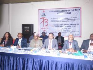 The Minister of Health (3rd left) and WR at the World TB Day