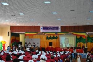 Dr Kesetebirhan Admasu, Minister of Health, speaking at the opening of the 16th ARM on 15 October in Dire Dawa