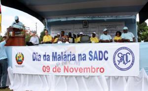 Sua Excelência o Ministro da Saúde de Moçambique, Dr. Alexandre Manguele, discursando por ocasião do Dia da Malária na SADC