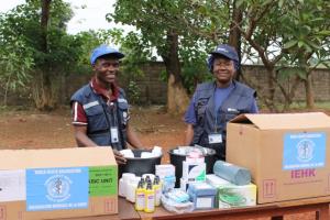 Cérémonie remise dons lycee jeunes filles bangui