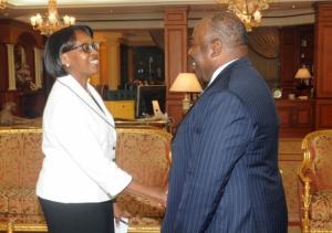 Dr Moeti avec le Chef de l’Etat, SE Ali Bongo Ondimba