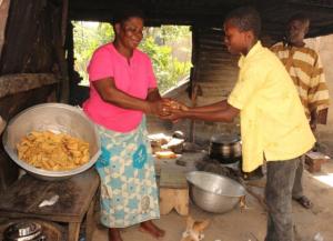 Madam Kamazoue Abatan, food vendor. She is a beneficiary of early diagnosis and prompt treatment.