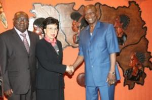 SEM Alpha Condé, Président de la république de Guinée et Dr. Margaret Chan DG OMS