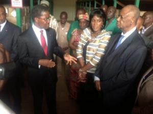 (From L to R) The Minister of Health, WR and the Secretary of State of Health in charge of Epidemics and Pandemics at the occasion