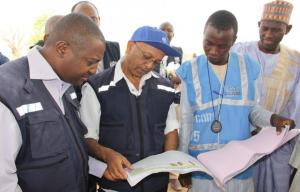 Dr Alemu during field visit to access humanitarian response in Borno state
