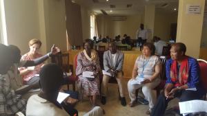 Group work to critically review the different thematic areas on RMNCAH