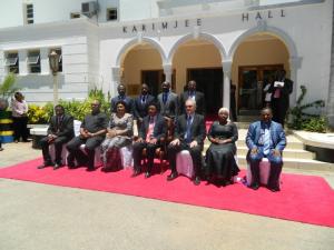 The Guest of Honor in a group photo with the Hon. Ministers and  Heads of UN Agencies