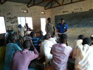 Mr Abdulaziz  Gwarzo  EPI consultant training vaccinators during the phase II meningitis campaign