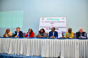 Prof. Tomori (2nd from the Right) Chairman and members of 35th ERC.