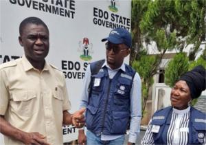 Edo State Deputy Governor with WHO State Coordinator